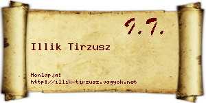 Illik Tirzusz névjegykártya